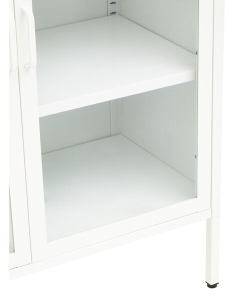 Бяла стоманена витрина 80x102x40 cm Acier – Premier Housewares