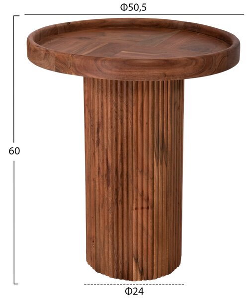 Странична маса RAJJEH естествен цвят Φ50x60см