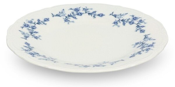 Бяла/синя порцеланова чиния ø 21 cm Retro – BonBistro