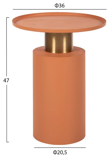 Помощна маса PUNJAB оранжев цвят Φ36x47см