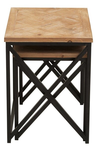 Странични масички в комплект 2 бр. от масивна ела 38x51 cm Kickford – Premier Housewares