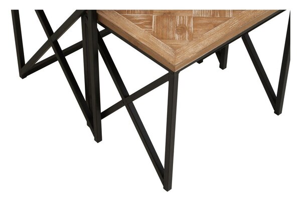Странични масички в комплект 2 бр. от масивна ела 38x51 cm Kickford – Premier Housewares