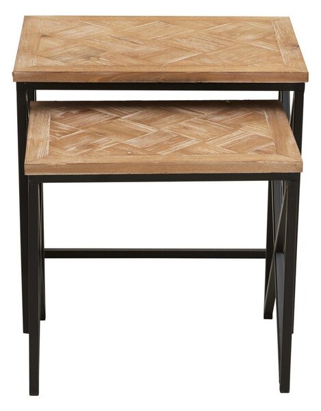 Странични масички в комплект 2 бр. от масивна ела 38x51 cm Kickford – Premier Housewares