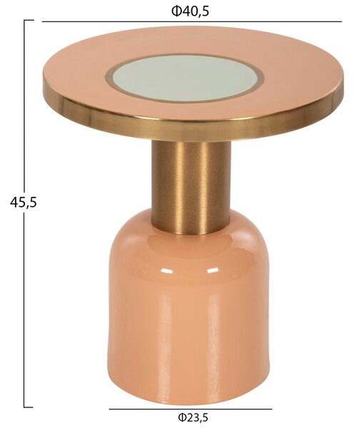 Странична маса ERODE Сьомга, Бежово, Златно Φ40.5x45.5см