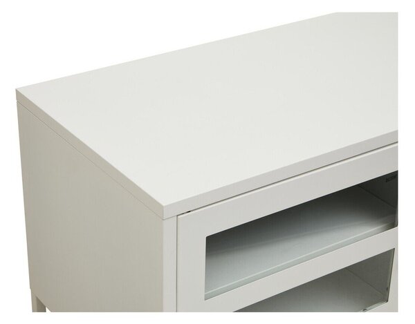 Бяла стоманена маса за телевизор 150x50x45 cm Acier – Premier Housewares