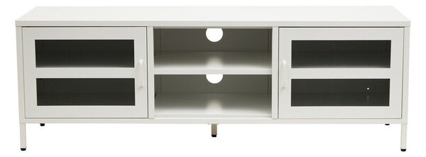 Бяла стоманена маса за телевизор 150x50x45 cm Acier – Premier Housewares