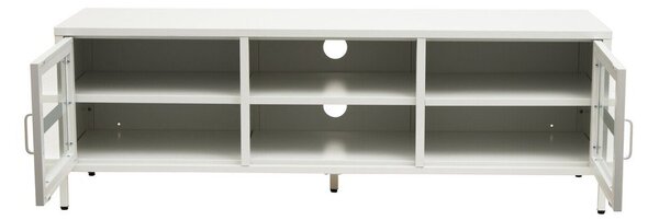 Бяла стоманена маса за телевизор 150x50x45 cm Acier – Premier Housewares