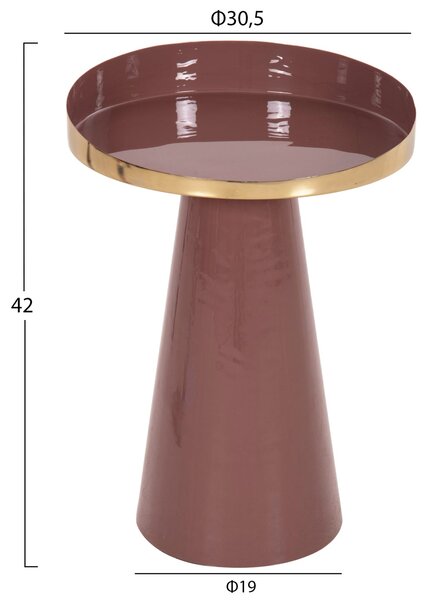 Странична маса LATUR цвят кафяв-червен-златист Φ30.5x39-42см