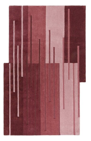 Ръчно изработен вълнен килим в цвят бордо 150x240 cm Split Ombre Shaped – Flair Rugs
