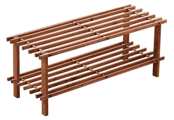 Стойка за обувки от масивен кедър в естествен цвят 74x30x26 cm Parker – Premier Housewares