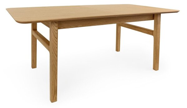 Сгъваема трапезна маса с допълнителна плоча от дъб 90x180 cm Curved – Woodman