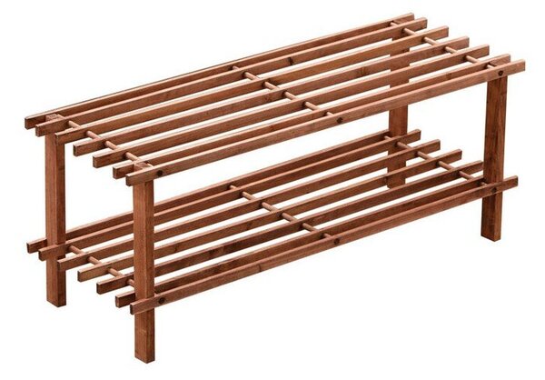 Стойка за обувки от масивен кедър в естествен цвят 74x30x26 cm Parker – Premier Housewares