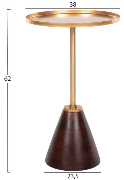 Странична маса KAPPUR орех-златист цвят Φ38x62cм