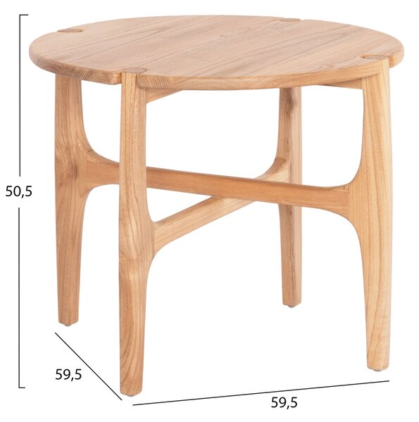 Странична маса KATAL естествен цвят Φ59.5x50.5см