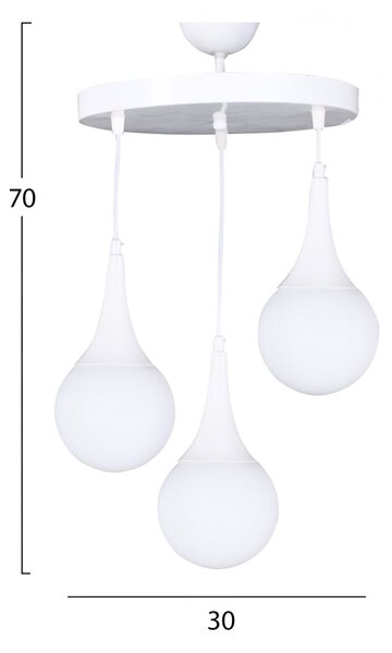 Таванна лампа 7516 бял цвят 30x75 см