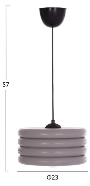Таванна лампа 7655 сив цвят Φ23x57 см