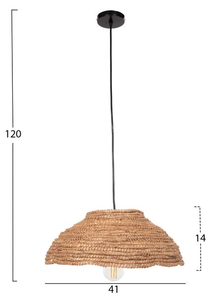 Таванна лампа 7784 естествен цвят Φ41x14-120см