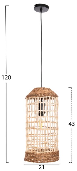 Таванна лампа 7768 естествен цвят Φ21x43-120см
