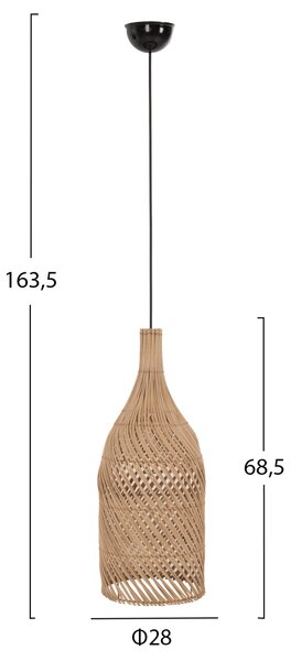 Таванна лампа 7884 естетсвен цвят Φ28x163.5см
