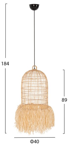 Таванна лампа 7889 естетсвен цвят Φ40x184см