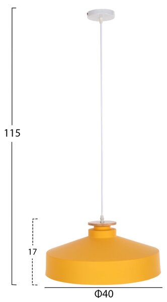 Таванна лампа 4159 жълт цвят φ40x116см