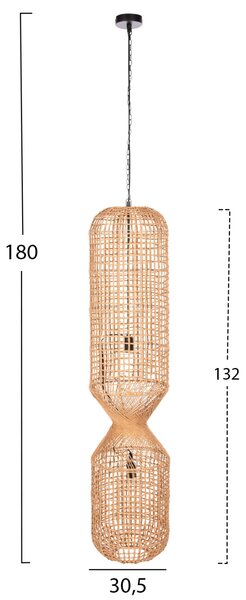 Таванна лампа 4345 бежов цвят Φ30.5x132см