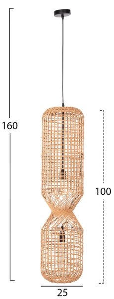 Таванна лампа 4344 бежов цвят Φ25x100-160Φсм