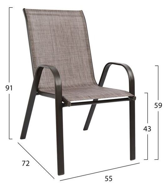 Градински комплект 3части с маса 70X70 КГ5185.02