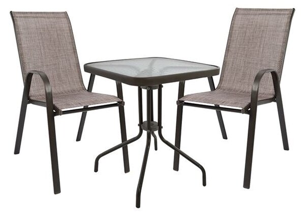 Градински комплект 3части с маса 60x60 КГ5183.02