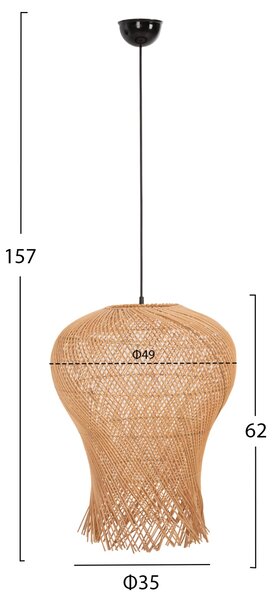 Таванна лампа 7882 естествен цвят Φ49x157см