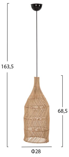 Таванна лампа 7887 естествен цвят ф28x163.5см