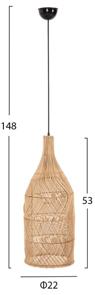 Таванна лампа 7888 естествен цвят Ф22x148см