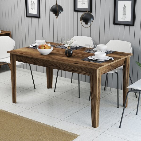 Трапезна маса STANDARD орех с място за съхранение 145x88x75см