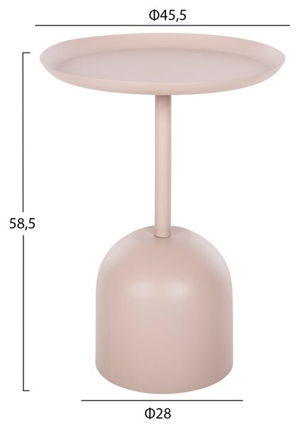 Кръгла помощна маса DELBEL цвят екрю Ф45.5x58.5см