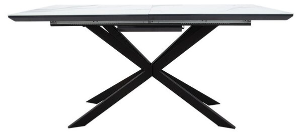 Трапезна маса разтегателна PALAN MDF мрамор сиво-черен160-200x80x77см