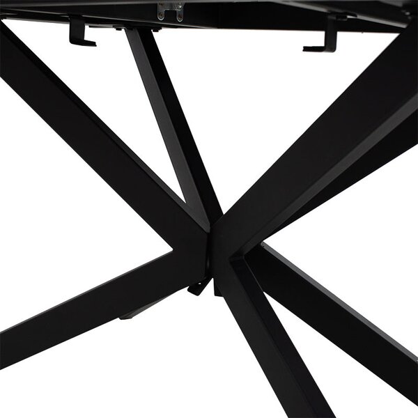 Трапезна маса разтегателна PALAN MDF мрамор сиво-черен160-200x80x77см