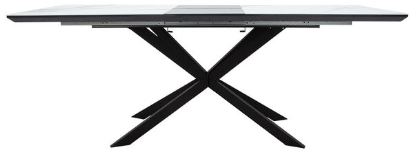 Трапезна маса разтегателна PALAN MDF мрамор сиво-черен160-200x80x77см