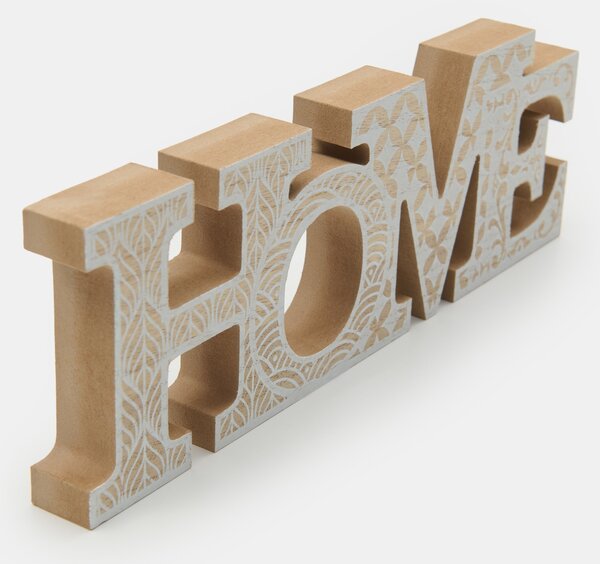 Sinsay - Стояща декорация във формата на надпис home - бежово