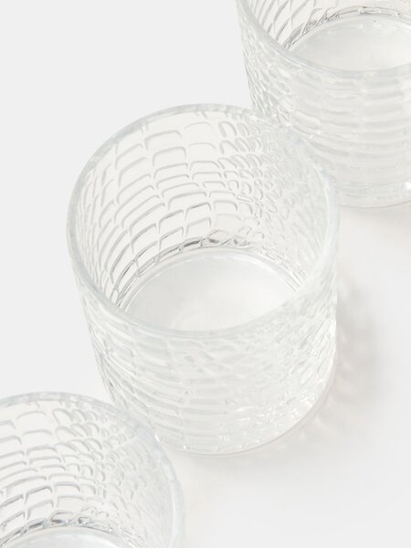 Sinsay - Комплект чаши с релефен мотив 4 pack - clear