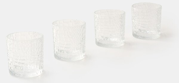 Sinsay - Комплект чаши с релефен мотив 4 pack - clear