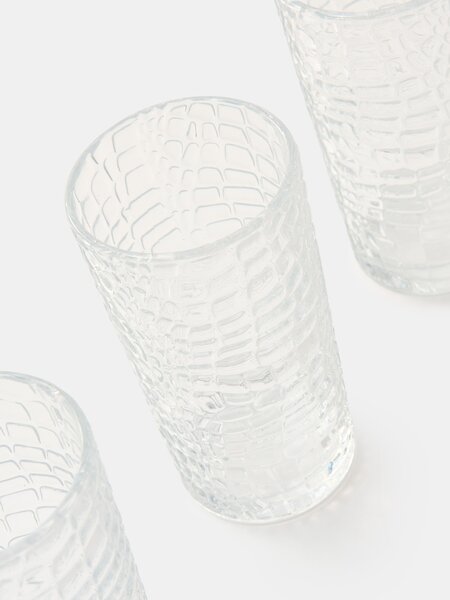 Sinsay - Чаши с релефен мотив 4 pack - clear