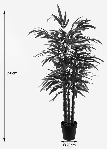 Декоративно растение в саксия Arti bamboo зелено d70x150см
