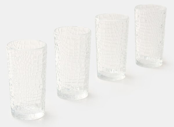 Sinsay - Чаши с релефен мотив 4 pack - clear