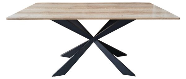 Маса ARAGNE sonoma mdf с черни метални крака 160x90x75см