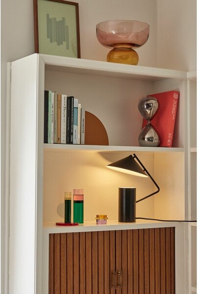 Черна метална настолна лампа (височина 32 cm) Sen – Hübsch