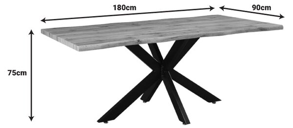 Маса трапезна GILMAN MDF в цвят sonoma-black 180x90x75см