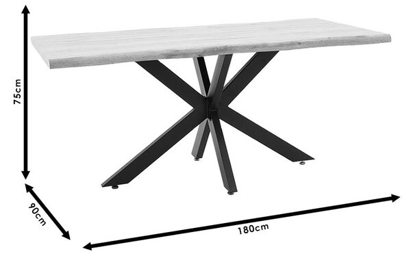 Маса трапезна GILMAN MDF в цвят sonoma-black 180x90x75см