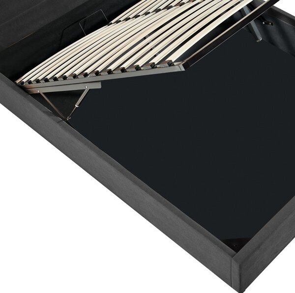 Двойно легло SONNIE с място за съхранение въглен плат 150x200см