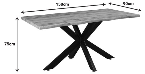Маса GILMAN mdf в сонома-черен цвят 150x90x75cm