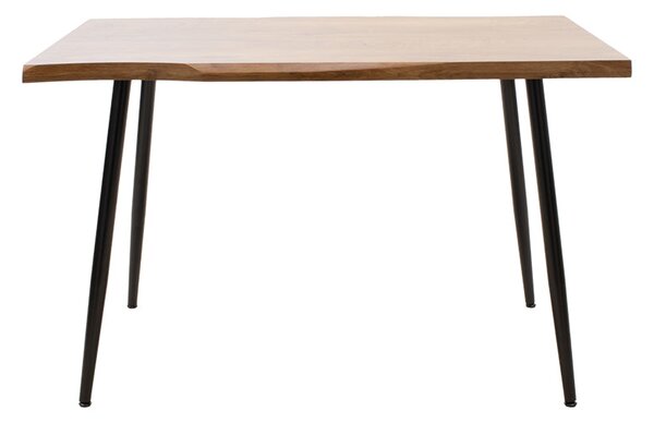 Трапезна маса NEVE mdf орех - метални черни крака 120x80x75см
